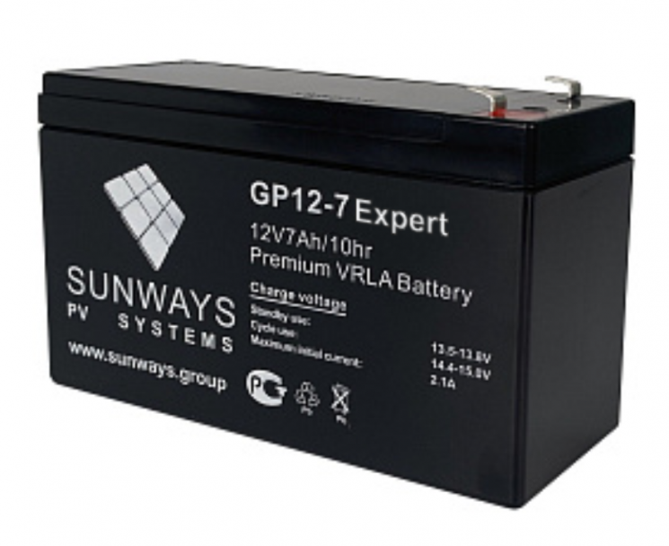 Аккумуляторная батарея SUNWAYS GP12-7 Expert купить в Белгороде