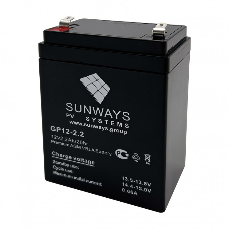 Аккумуляторная батарея SUNWAYS GP 12-2.2 купить в Белгороде